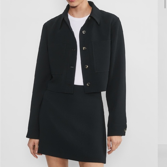 Aritzia Wilfred color Black Little Cropped Jacket - Picture 5 of 7